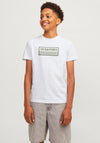 Jack & Jones Boy Frederik Short Sleeve Tee, Bright White