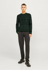 Jack & Jones Christmas Gabriel Knit Crew Neck Sweater, Green
