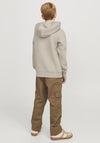 Jack & Jones Boy Logo Sweat Long Sleeve Hoodie, Moonbeam