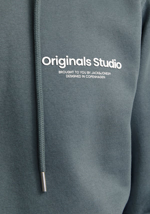 Jack & Jones Ester Full Zip Hoodie, Grey Blue