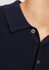 Jack & Jones Cooper Knit Polo Shirt, Night Sky Navy