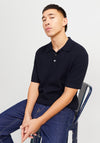 Jack & Jones Cooper Knit Polo Shirt, Night Sky Navy