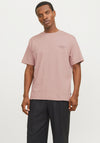 Jack & Jones Chad Branding T-Shirt, Adobe Rose Pink