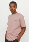 Jack & Jones Chad Branding T-Shirt, Adobe Rose Pink