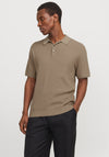 Jack & Jones Cooper Knit Polo Shirt, Greige