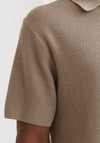 Jack & Jones Cooper Knit Polo Shirt, Greige