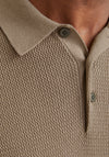 Jack & Jones Cooper Knit Polo Shirt, Greige
