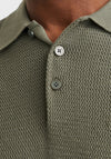 Jack & Jones Cooper Knit Polo Shirt, Tea Leaf Green