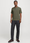 Jack & Jones Cooper Knit Polo Shirt, Tea Leaf Green