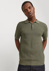 Jack & Jones Cooper Knit Polo Shirt, Tea Leaf Green
