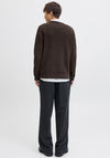 Jack & Jones Milano Stitch Knit Crew Neck Sweater, Brown