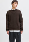 Jack & Jones Milano Stitch Knit Crew Neck Sweater, Brown