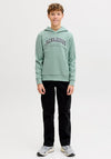 Jack & Jones Boys Caleb Long Sleeve Hoodie, Green