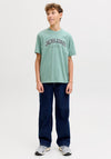 Jack & Jones Boys Caleb Varsity Short Sleeve Tee, Green