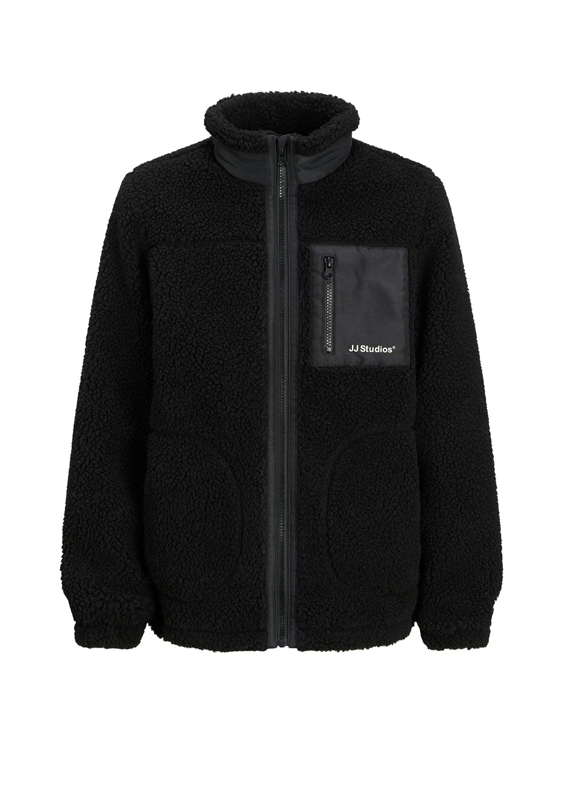 Jack & Jones Boy Soho Teddy Long Sleeve Jacket, Black