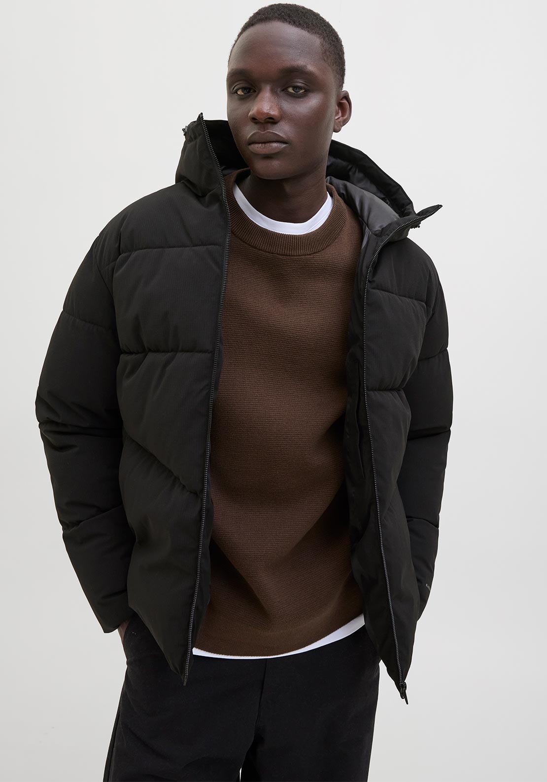 Jack & Jones Global Puffer Jacket, Black
