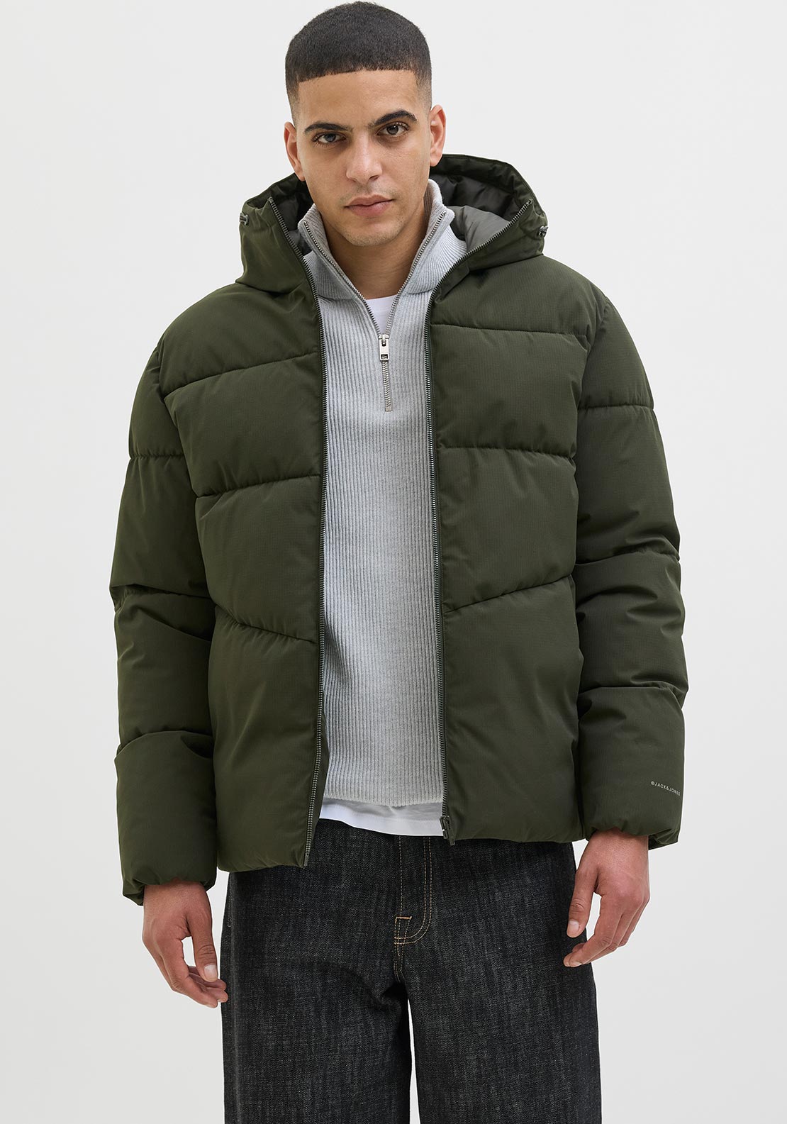 Jack & Jones Global Puffer Jacket, Forest Green