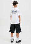 Jack & Jones Boy Tier Back Print Short Sleeve Tee, White