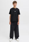 Jack & Jones Boy Tier Back Print Short Sleeve Tee, Black