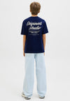 Jack & Jones Boy Typo Short Sleeve Tee, Navy