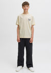 Jack & Jones Boy Typo Short Sleeve Tee, Cream