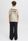 Jack & Jones Boy Typo Short Sleeve Tee, Cream