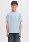 Jack & Jones Boy Typo Short Sleeve Tee, Blue
