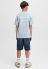 Jack & Jones Boy Typo Short Sleeve Tee, Blue
