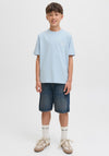 Jack & Jones Boy Typo Short Sleeve Tee, Blue