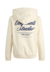 Jack & Jones Boy Typo Back Print Long Sleeve Hoodie, Cream