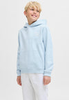 Jack & Jones Boy Typo Back Print Long Sleeve Hoodie, Blue