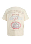 Jack & Jones Boy Meadows Back Graphic Tee, Cream