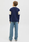 Jack & Jones Boy Norrebro Long Sleeve Polo Sweater, Navy
