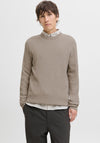 Jack & Jones Reagan Textured Knit Sweater, Greige