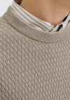 Jack & Jones Reagan Textured Knit Sweater, Greige