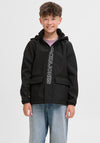 Jack & Jones Boys Matt Softshell Hooded Jacket, Black