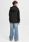 Jack & Jones Boys Matt Softshell Hooded Jacket, Black