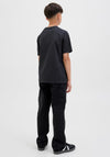 Jack & Jones Boy Tier Front Print Short Sleeve Tee, Black
