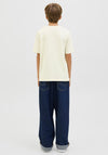 Jack & Jones Boy Tier Front Print Short Sleeve Tee, Beige