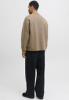 Jack & Jones Bradfort Knit Polo Shirt, Dark Beige