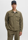 Jack & Jones Point Commute Overshirt, Crocodile Green
