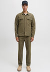 Jack & Jones Point Commute Overshirt, Crocodile Green
