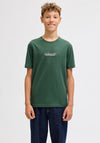 Jack & Jones Boys Minimal Short Sleeve Tee, Green