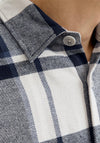 Jack & Jones Ayle Check Overshirt, Dark Navy Melange