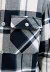Jack & Jones Ayle Check Overshirt, Dark Navy Melange