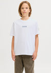 Jack & Jones Boys Point Badge Short Sleeve Tee, White