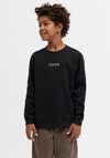 Jack & Jones Point Long Sleeve Sweater, Black