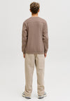 Jack & Jones Point Long Sleeve Sweater, Beige