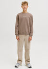 Jack & Jones Point Long Sleeve Sweater, Beige
