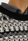 Jack & Jones Max Fairisle Knit Crew Neck Jumper, Black